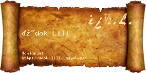 Ádok Lili névjegykártya
