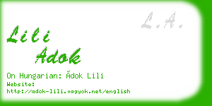 lili adok business card